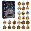 Weihnachts-Countdown-Kalender als Überraschungsbox mit Acryl-Ornamenten