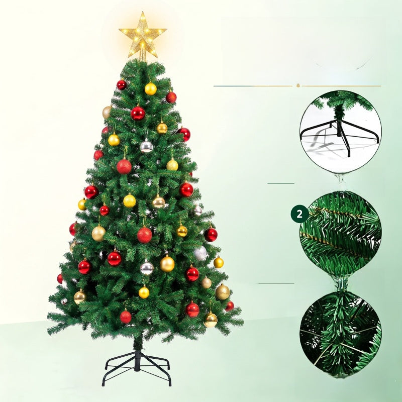 Árbol de Navidad artificial de PVC con ramas densas