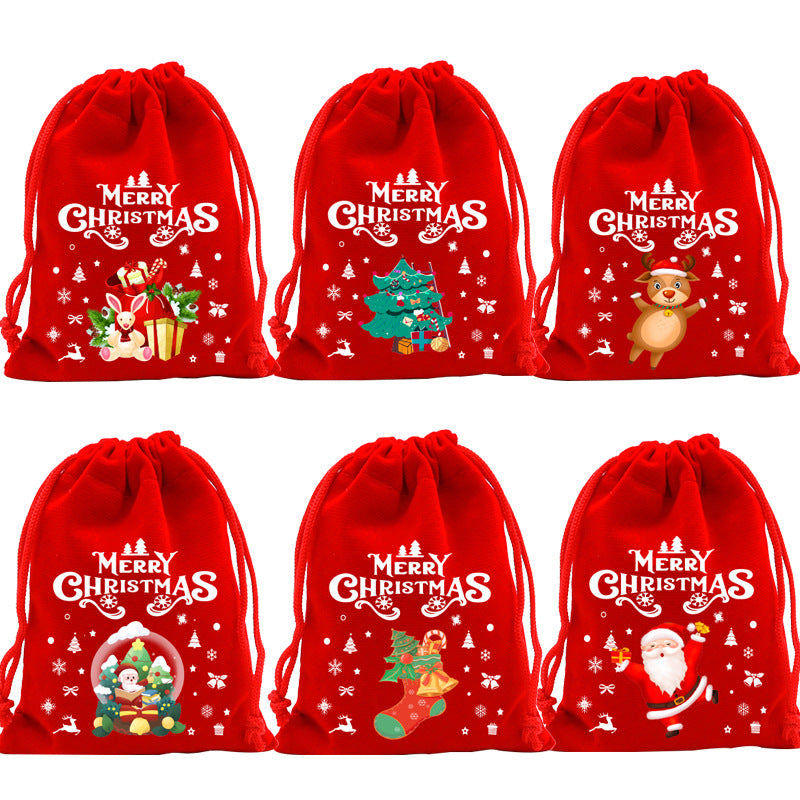Bolsa de regalo con dulces navideños
