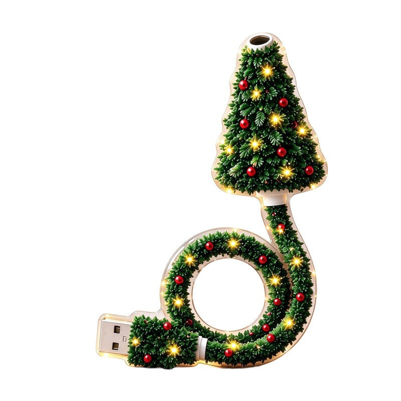 USB-Weihnachts-Projektorleuchte mit 6 Szenen und Schneeflocken- sowie Baummustern