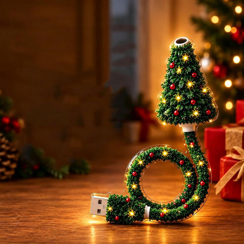 USB-Weihnachts-Projektorleuchte mit 6 Szenen und Schneeflocken- sowie Baummustern