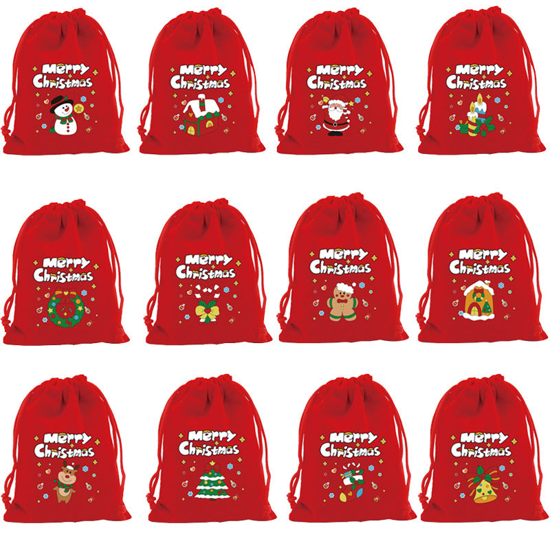 Bolsa de regalo con dulces navideños