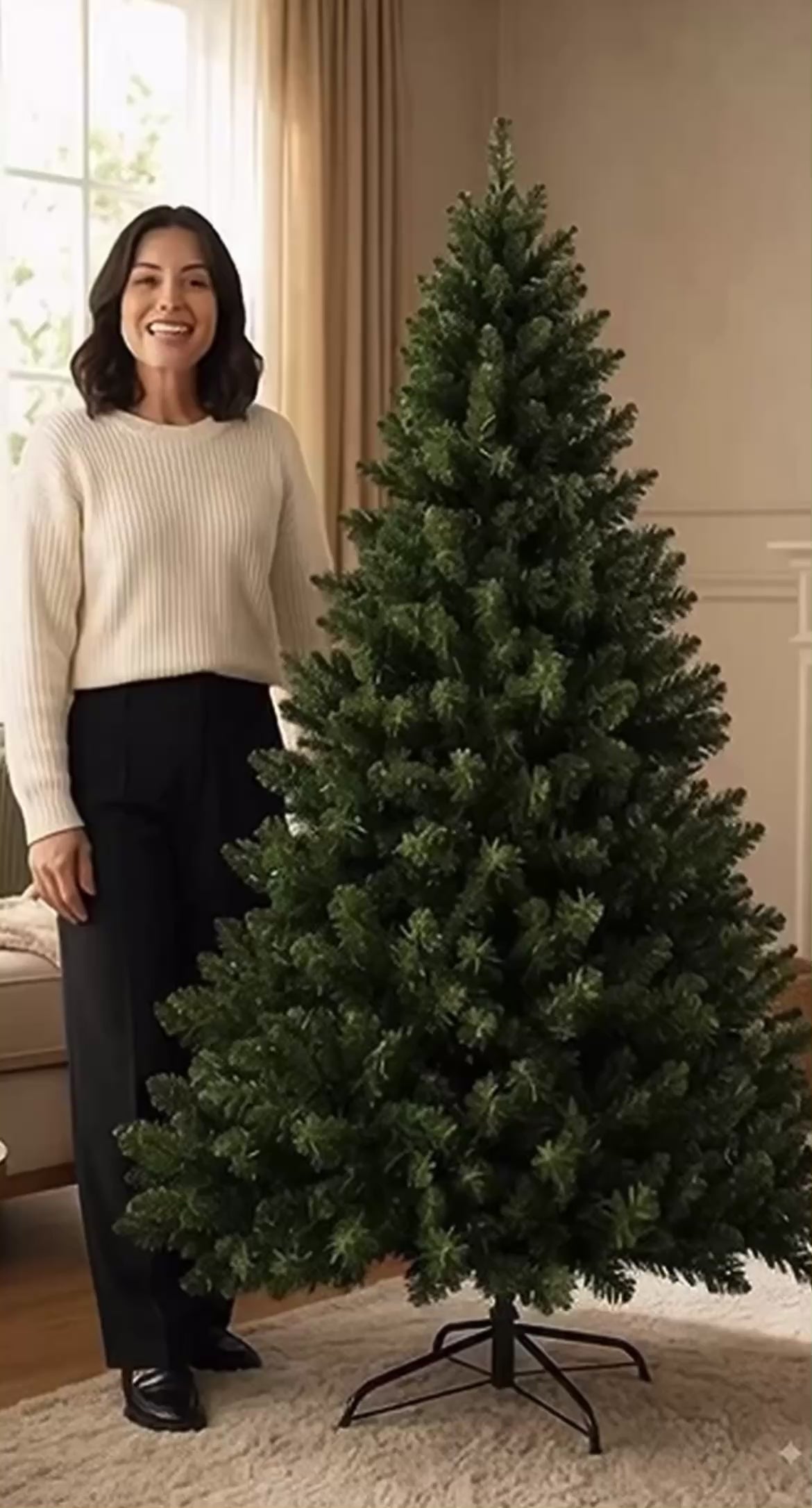 Árbol de Navidad artificial de PVC con ramas densas