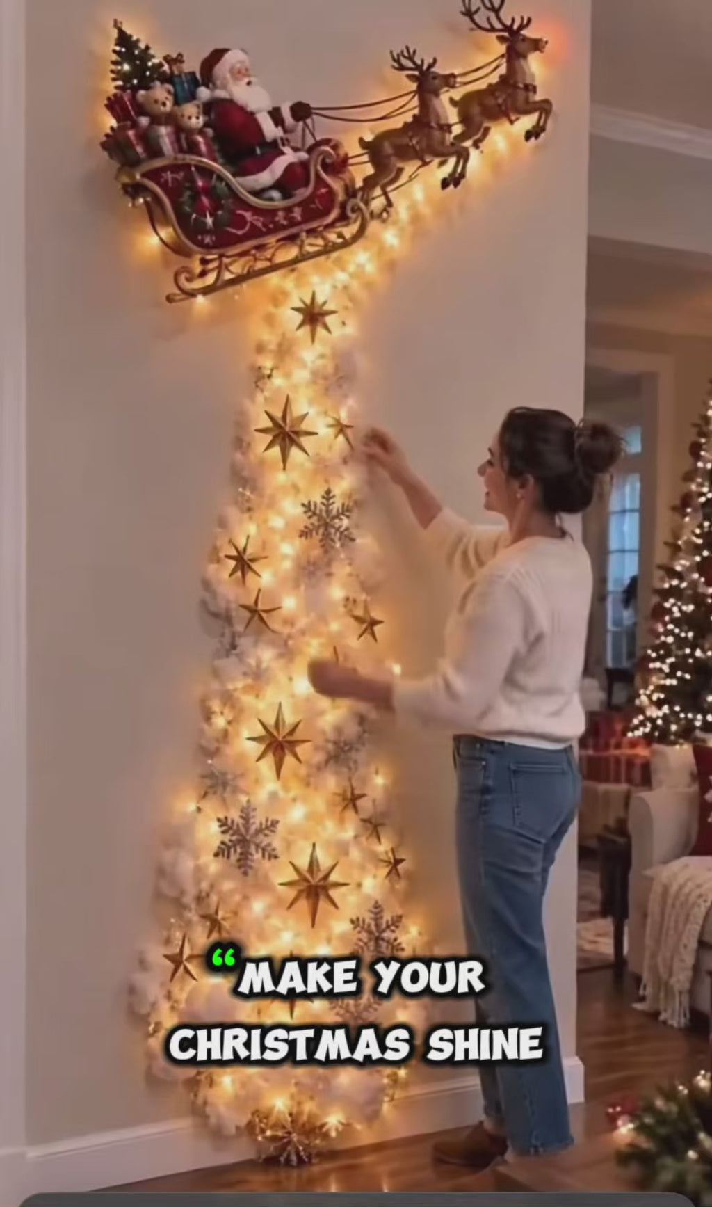 Lámpara de pared LED navideña